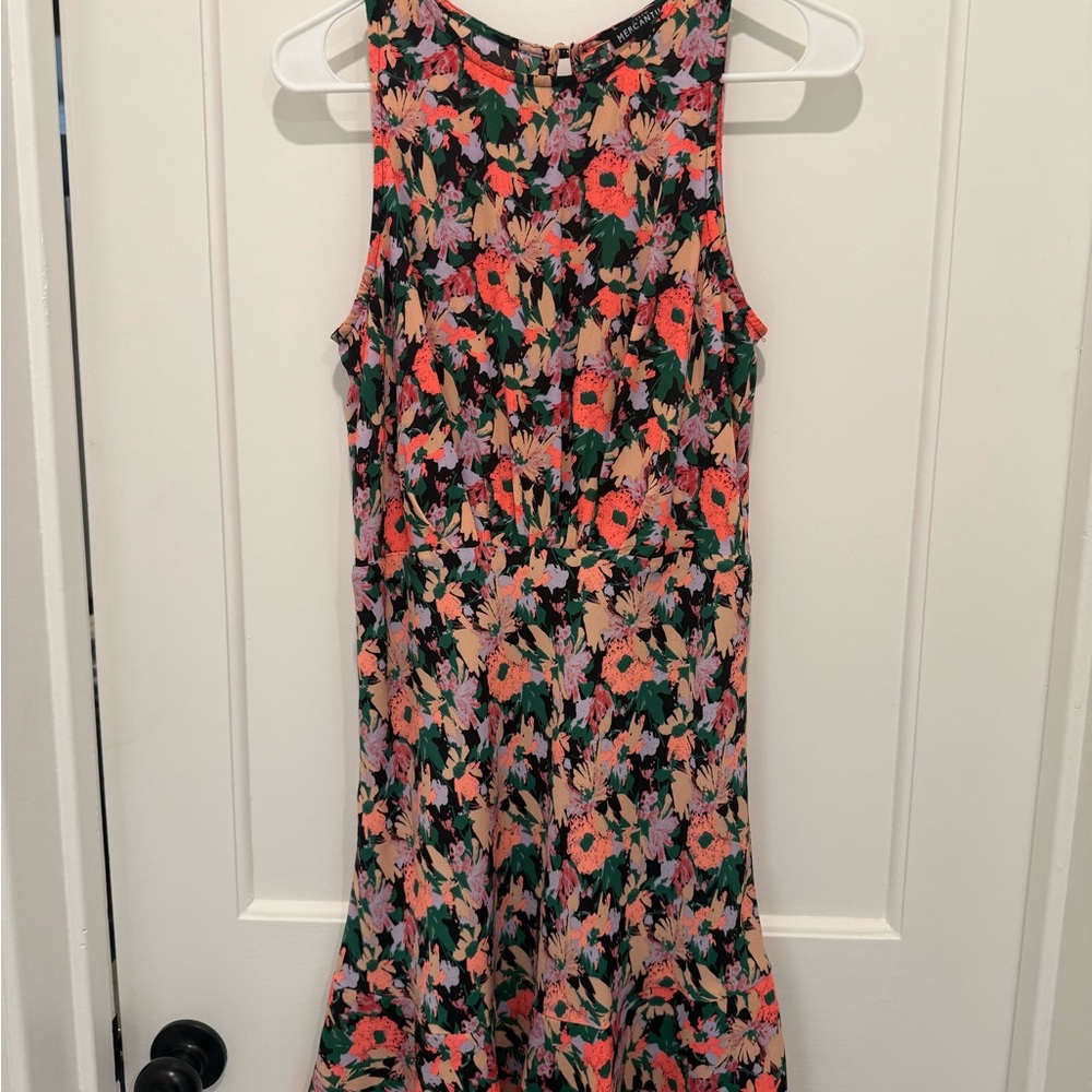 J. Crew Mercantile Floral dress in Coral, Pink & Green